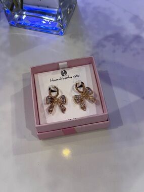 House of Harlow 1960 Gold Bow Earrings